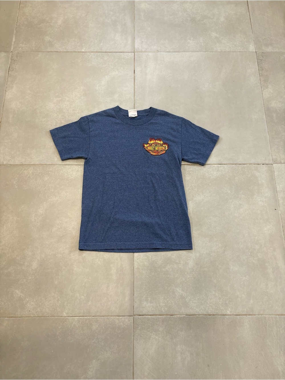Harley Davidson Blue Graphic Logo T-Shirt